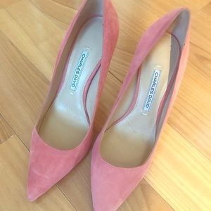 Pink suede Charles by Charles David pumps